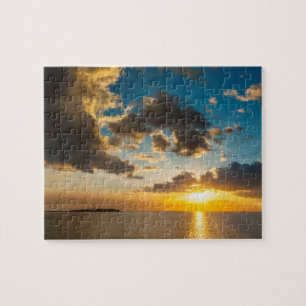 Puzzle Coucher de soleil sur l'océan, Fidji