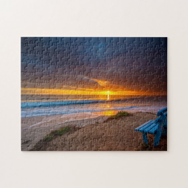 Puzzle Coucher de soleil sur l'océan Pacifique (Horizontal)