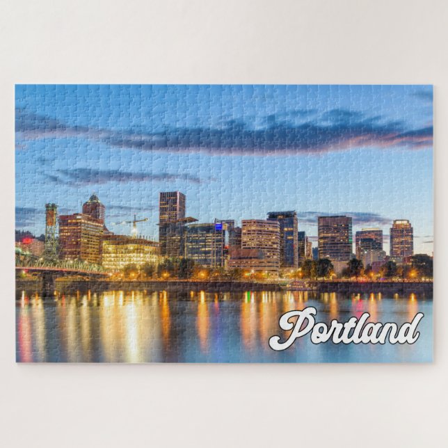 Puzzle Coucher de soleil sur Portland, Oregon (Horizontal)