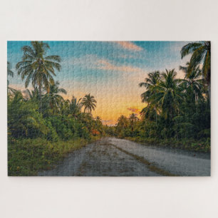 Puzzle Coucher de soleil sur Sandy Beach Path