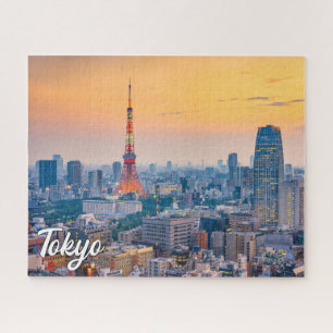Puzzle Coucher de soleil sur Tokyo, Japon