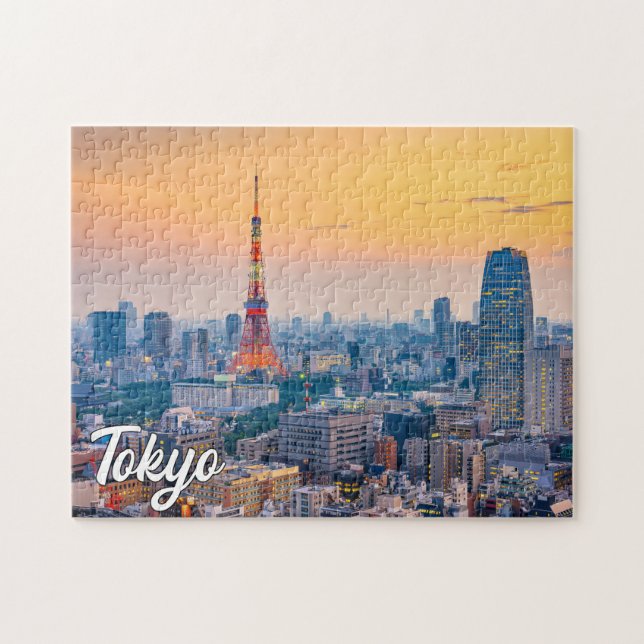 Puzzle Coucher de soleil sur Tokyo, Japon (Horizontal)