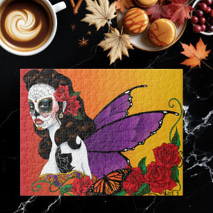 Puzzle Coucher de soleil velu de sucre SKull