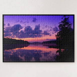 Puzzle Coucher de soleil violet paisible