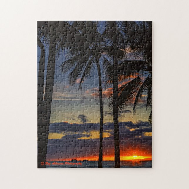 Puzzle Coucher de soleil Waikiki Palm (Vertical)