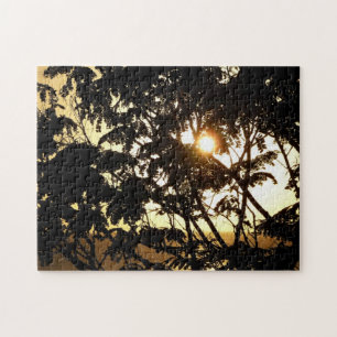 Puzzle Coucher du soleil à travers les arbres I Photograp