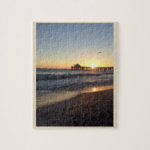Coucher du soleil au pilier de Santa Monica