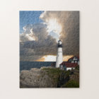 Coucher du soleil de phare : Portsmouth, Nouvelle