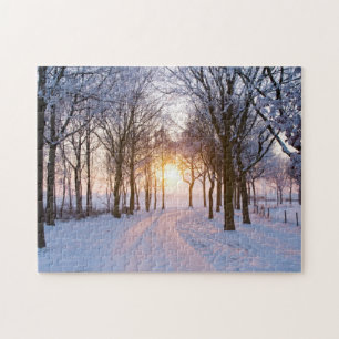 Puzzle Coucher du soleil d'hiver