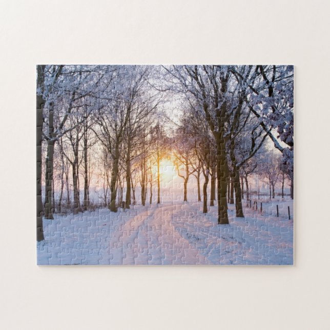 Puzzle Coucher du soleil d'hiver (Horizontal)