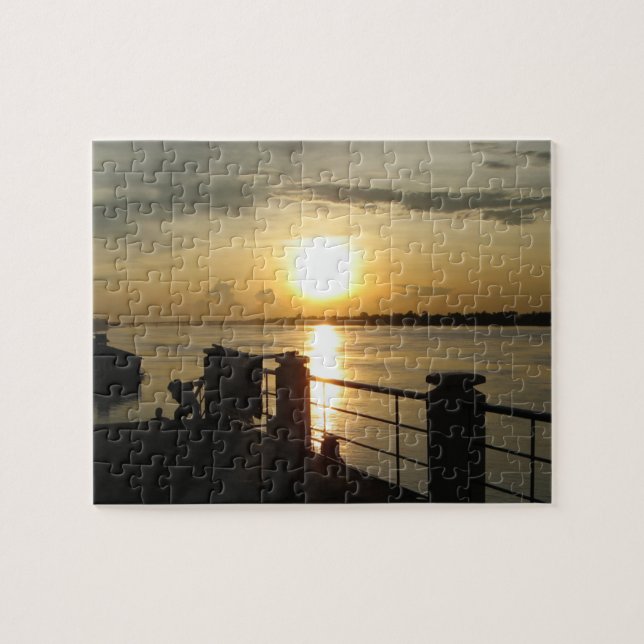 Puzzle Coucher du soleil du Mékong ... Nong Khai, Isaan,  (Horizontal)