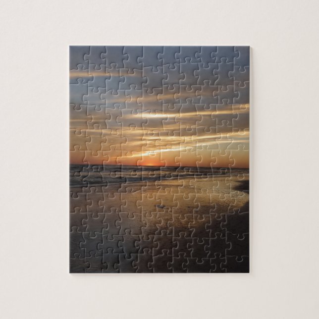 Puzzle Coucher du soleil principal de plage de sièste (Vertical)
