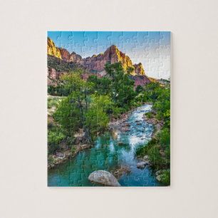 Puzzle Coucher du soleil sur la rivière dans Zion, Utah