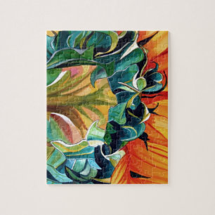 Puzzle Couleur de tournesol jaune peinture d'art original