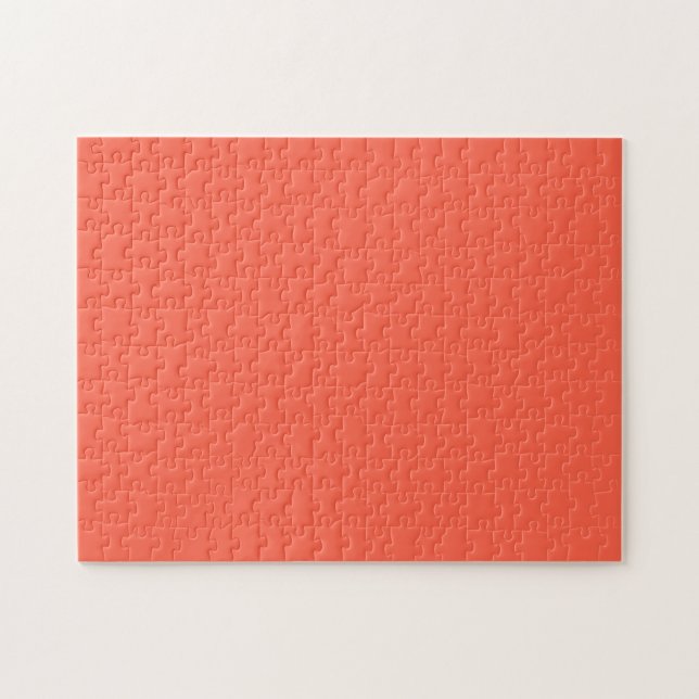 Puzzle Couleur solide rouge de tomate (Horizontal)