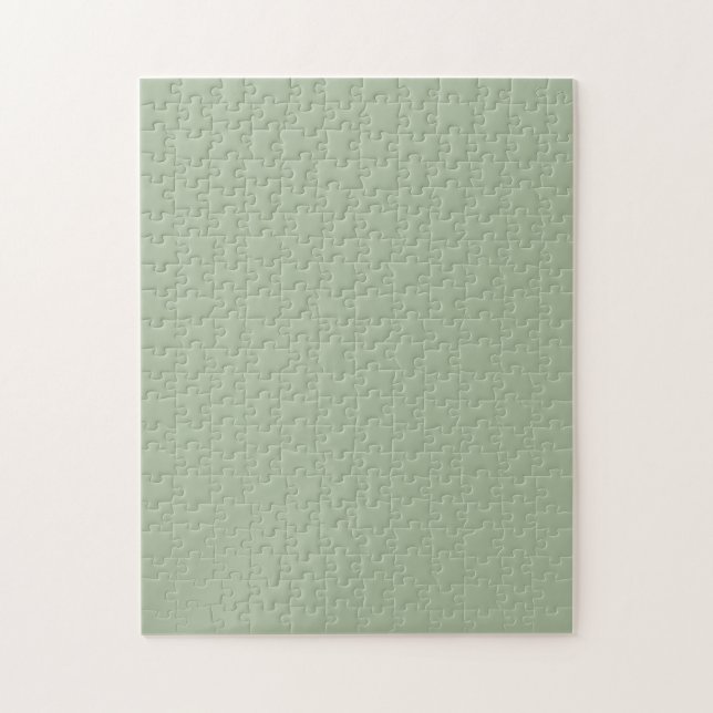 Puzzle Couleur solide vert Laurel (Vertical)