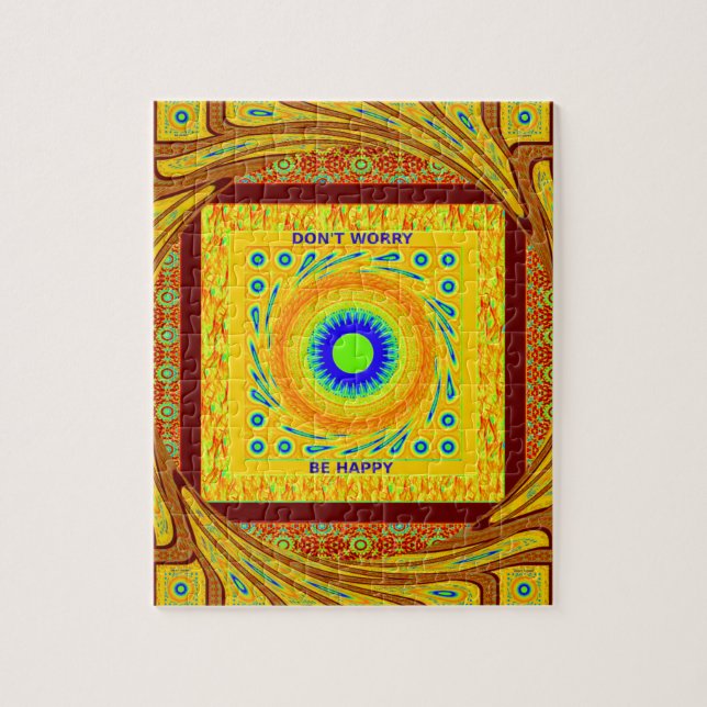 Puzzle Couleur traditionnelle rouge or (Vertical)