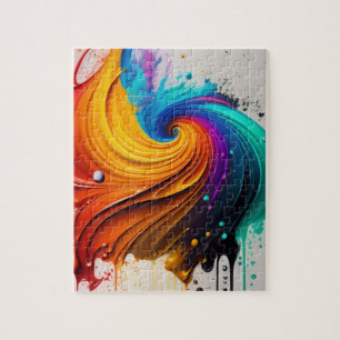 Puzzle Couleurs 3D Frottement géométrique Couleurs Abstra
