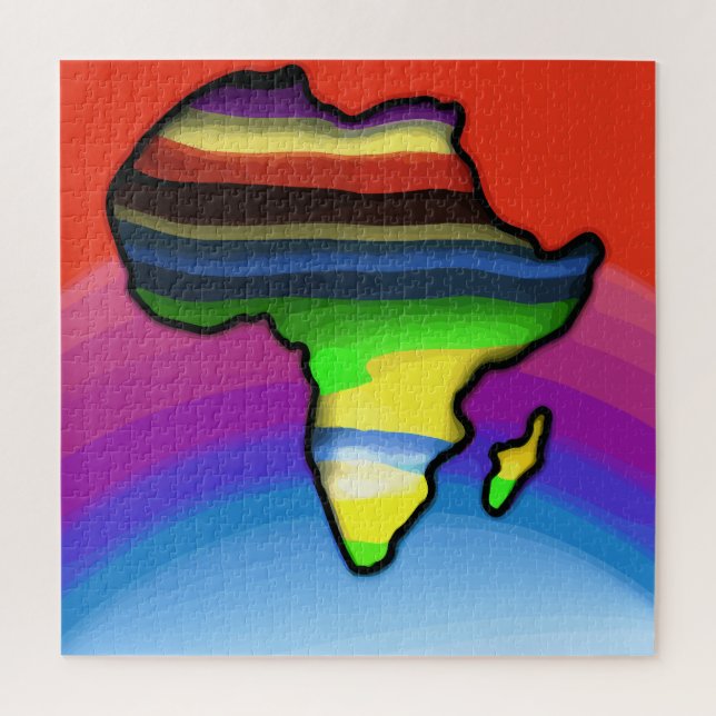 Puzzle Couleurs de la carte Afrique (Vertical)