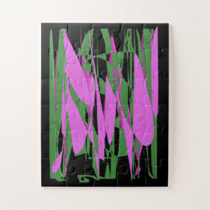 Puzzle Couleurs violettes vert noir