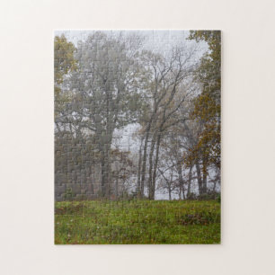 Puzzle Country Foggy Fall Morning