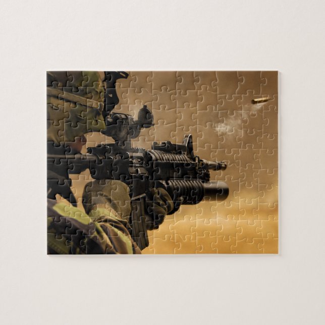 Puzzle Coupe de coquille tirée d'un fusil M-4 (Horizontal)