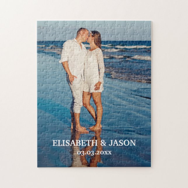 Puzzle Couple d'amour photo personnalisé (Vertical)