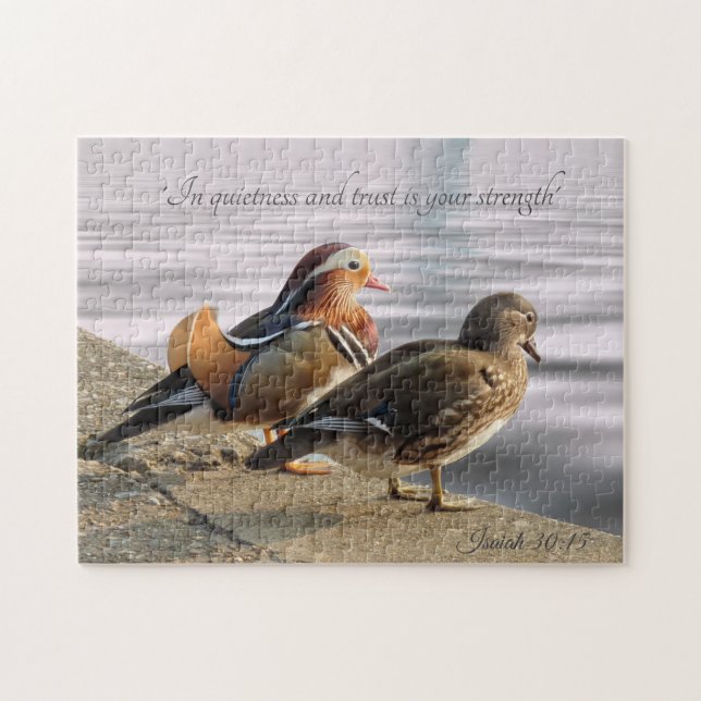 Puzzle couple de canards mandarins (Horizontal)