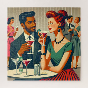 Puzzle Couple de fête cocktail du milieu du siècle - Prem