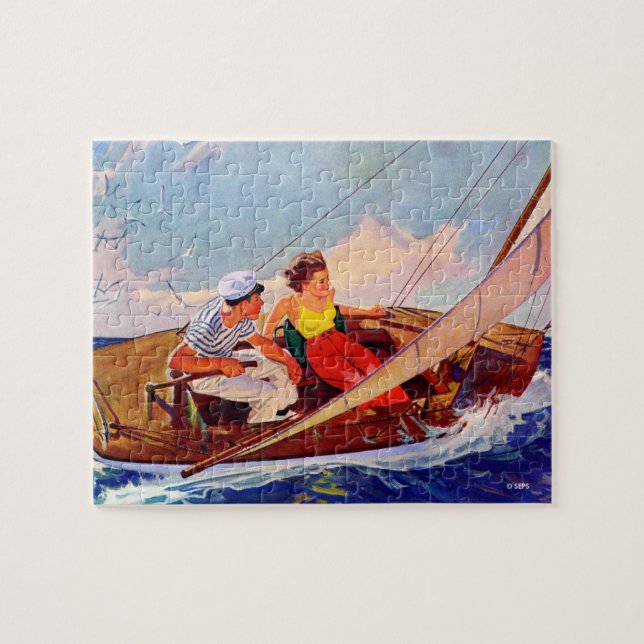 Puzzle Couple Sailing par R.J. Cavaliere (Horizontal)