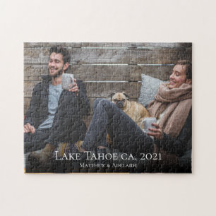 Puzzle Couples rustiques Photo Personnalisée Nom