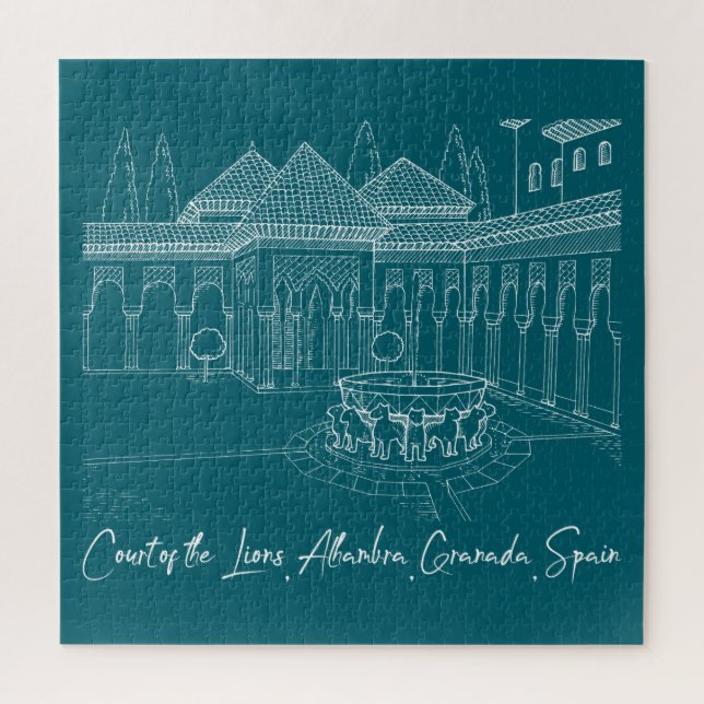 Puzzle Cour de l'Alhambra des Lions 2 (Vertical)