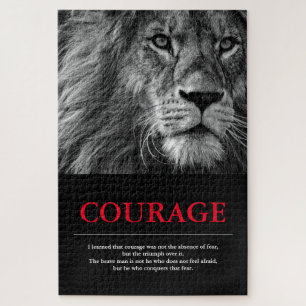 Puzzle Courage Lion Motivationnel Inspiration