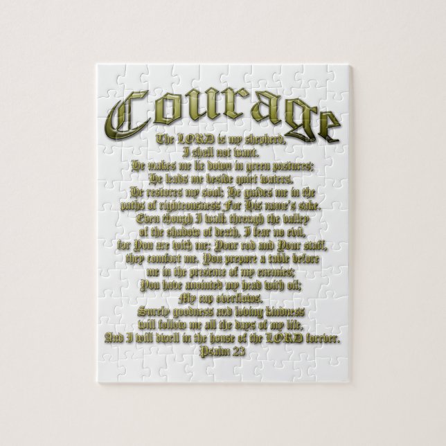 Puzzle Courage - psaume 23 (Vertical)