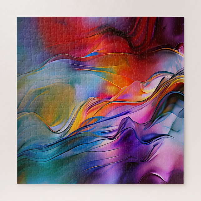 Puzzle "Courants chromatiques" Abstrait contemporain (Vertical)