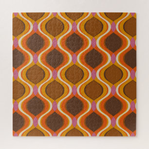 Puzzle Courbes rétro : 60s-les années 70 Wallpaper Textur