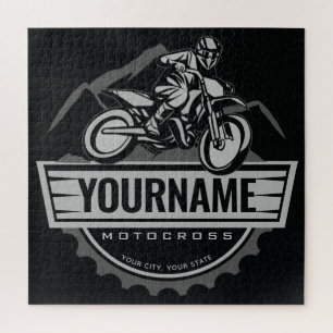 Puzzle Coureur de motocross personnalisé moto cross Dirt 
