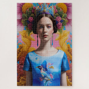 Puzzle Couronne bleue princesse décontractée