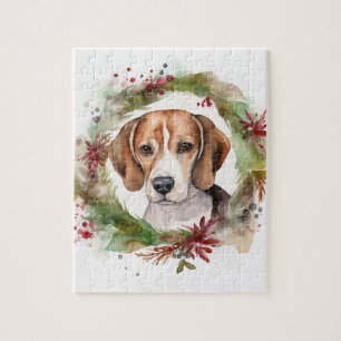 Puzzle Couronne de Noël festive de Beagle