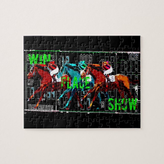 Puzzle course de chevaux d'exposition d'endroit de (Horizontal)