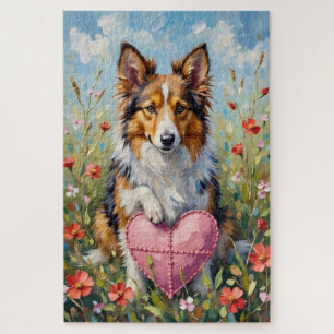 Puzzle Coussin en forme de cœur pour la Saint-Valentin po