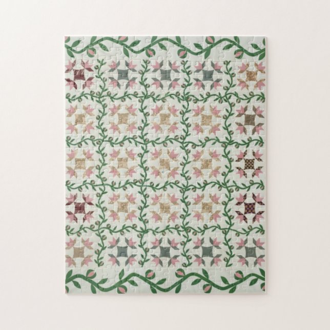 Puzzle Couvercle en rose et vert (Vertical)