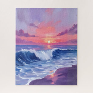 Puzzle Cove de Cotton Candy Aquarelle Océan Rose