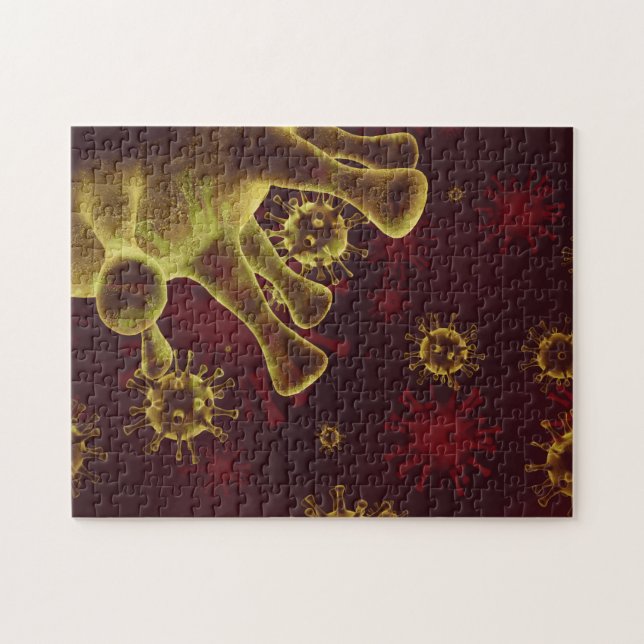 Puzzle Covid-19 Virus Coronavirus se propageant comme Méd (Horizontal)