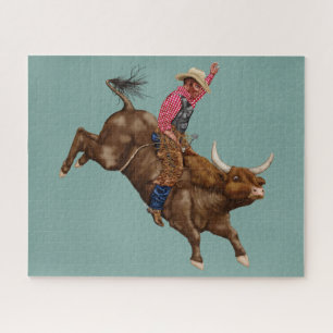 Puzzle Cow-boy Vintage de la circonscription de taureau