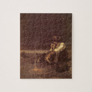 Puzzle Cow-boys western vintage, Berger des plaines par N