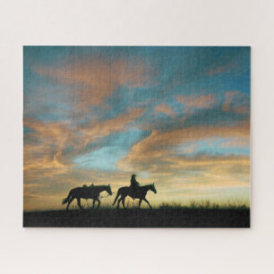 PUZZLE COWBOY ET CHEVAL