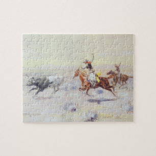 Puzzle Cowboys du Triangle Bar par CM Russell