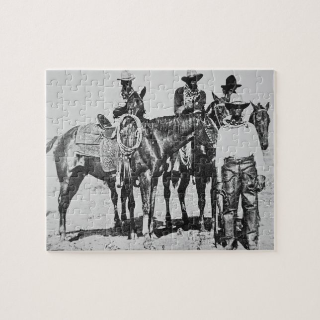 Puzzle Cowboys noirs chez Bonham, le Texas, c.1890 (photo (Horizontal)