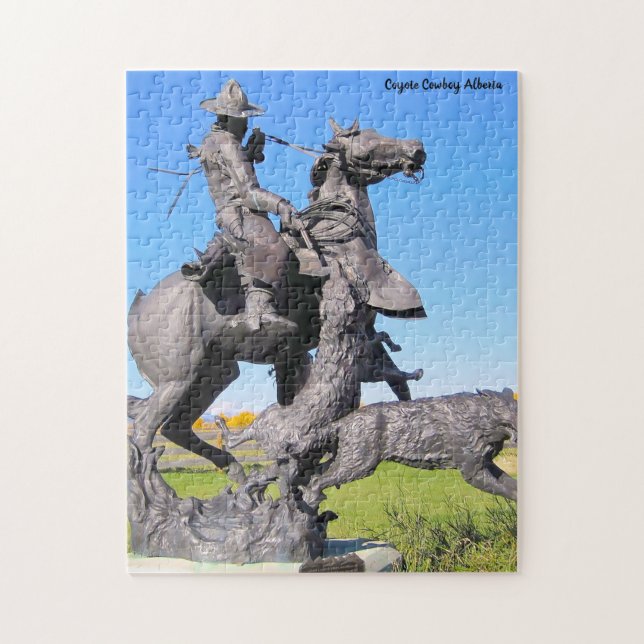 Puzzle Coyote Cowboy Alberta (Vertical)